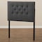 Baxton Studio Windsor Modern Dark Grey Twin Size Headboard 142-7746 - alternate 3